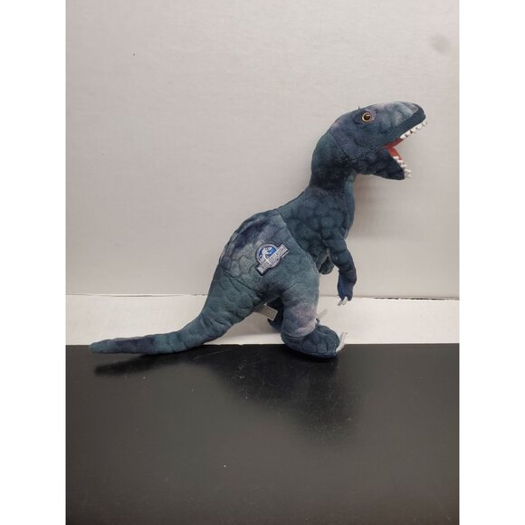Jurassic World Plush Tyrannosaurus Rex Dinosaur Toy Blue & Gray 12 Inches - Picture 4 of 11
